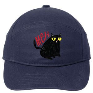 Meh Cat 7-Panel Snapback Hat