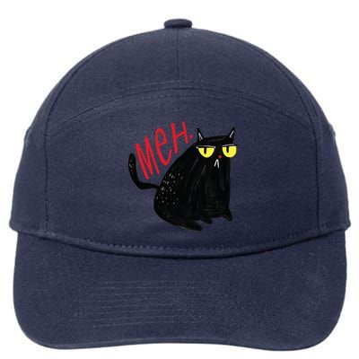 Meh Cat 7-Panel Snapback Hat