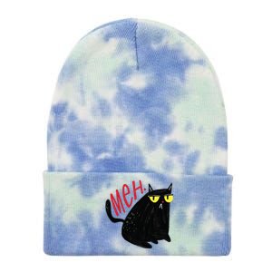 Meh Cat Tie Dye 12in Knit Beanie