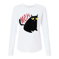 Meh Cat Womens Cotton Relaxed Long Sleeve T-Shirt