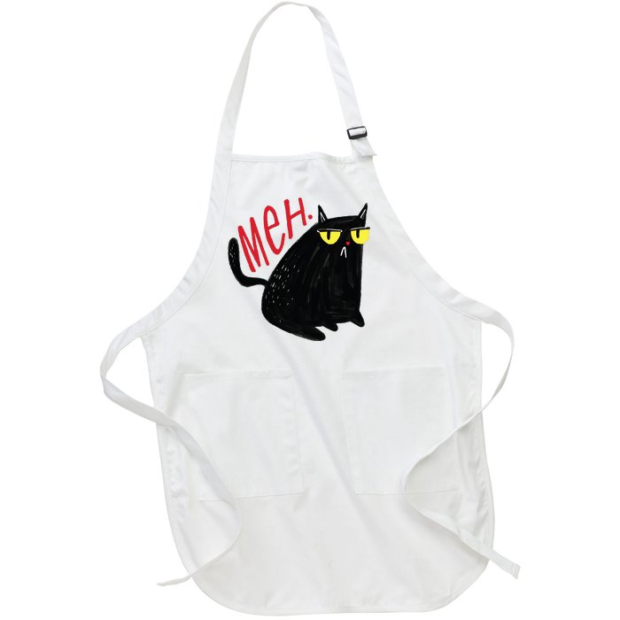 Meh Cat Full-Length Apron With Pockets