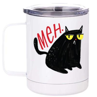 Meh Cat 12 oz Stainless Steel Tumbler Cup