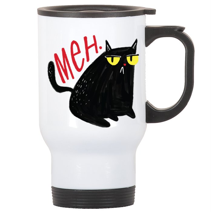 Meh Cat Stainless Steel Travel Mug