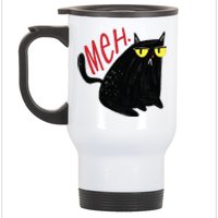 Meh Cat Stainless Steel Travel Mug