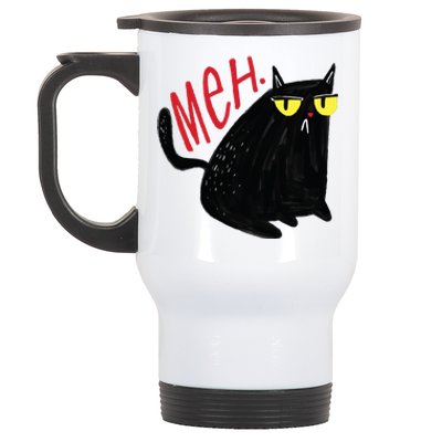 Meh Cat Stainless Steel Travel Mug