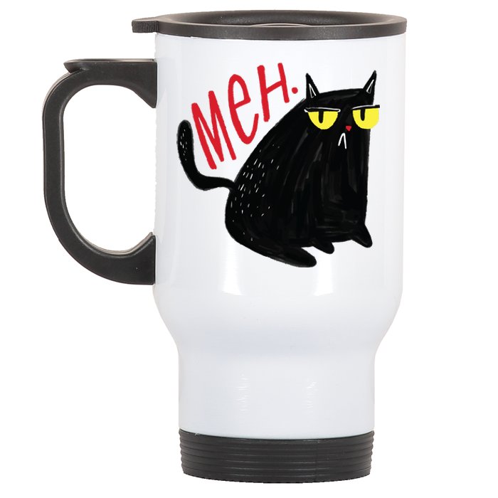 Meh Cat Stainless Steel Travel Mug