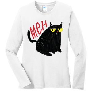 Meh Cat Ladies Long Sleeve Shirt