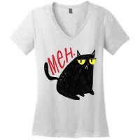 Meh Cat Women's V-Neck T-Shirt