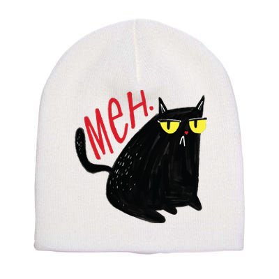 Meh Cat Short Acrylic Beanie