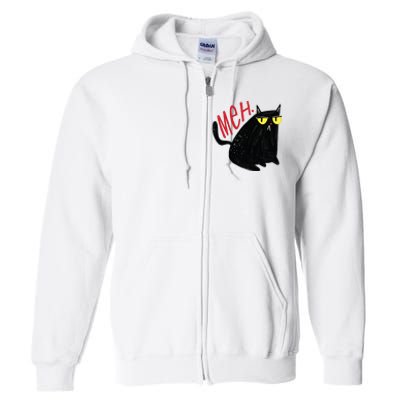 Meh Cat Full Zip Hoodie