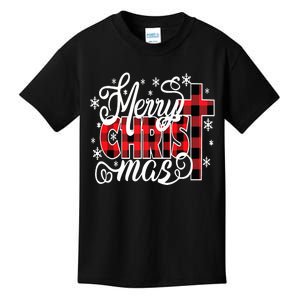 Merry Christ Mas Christian Jesus Christmas Pjs Xmas Pajamas Kids T-Shirt