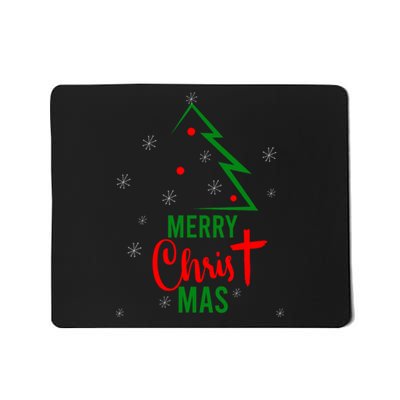 Merry Christ Mas Christmas Christian Jesus Religious Holiday Mousepad