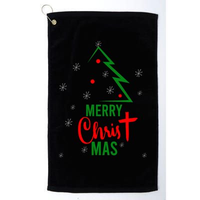 Merry Christ Mas Christmas Christian Jesus Religious Holiday Platinum Collection Golf Towel