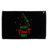 Merry Christ Mas Christmas Christian Jesus Religious Holiday Grommeted Golf Towel