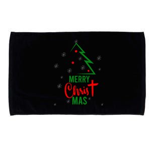 Merry Christ Mas Christmas Christian Jesus Religious Holiday Microfiber Hand Towel