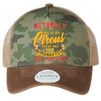 My Circus My Monkeys Funny Gift For Legacy Tie Dye Trucker Hat