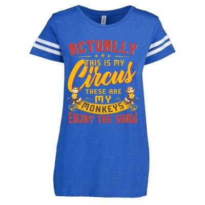 My Circus My Monkeys Funny Gift For Enza Ladies Jersey Football T-Shirt