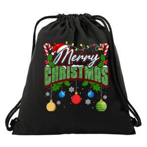 Merry Christmas Matching Family Merry Christmas Xmas Drawstring Bag