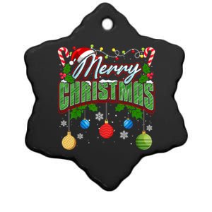 Merry Christmas Matching Family Merry Christmas Xmas Ceramic Star Ornament