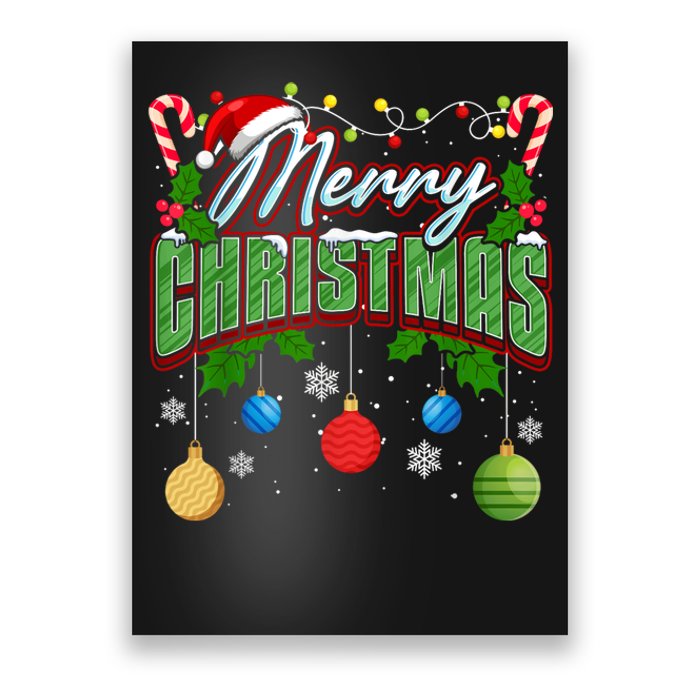 Merry Christmas Matching Family Merry Christmas Xmas Poster