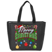 Merry Christmas Matching Family Merry Christmas Xmas Zip Tote Bag