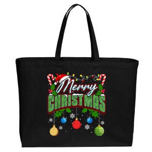 Merry Christmas Matching Family Merry Christmas Xmas Cotton Canvas Jumbo Tote