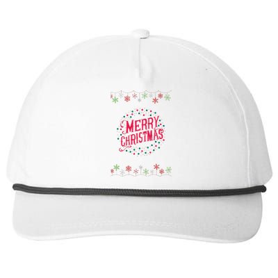 Merry Christmas Snapback Five-Panel Rope Hat