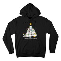 Merry Catmas Merry Christmas Funny Christmas Light Hoodie