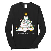 Merry Catmas Merry Christmas Funny Christmas Light Long Sleeve Shirt