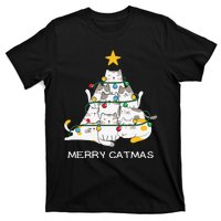 Merry Catmas Merry Christmas Funny Christmas Light T-Shirt