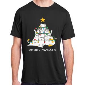 Merry Catmas Merry Christmas Funny Christmas Light Adult ChromaSoft Performance T-Shirt