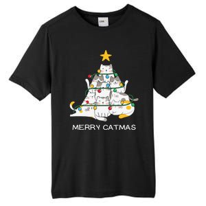 Merry Catmas Merry Christmas Funny Christmas Light Tall Fusion ChromaSoft Performance T-Shirt