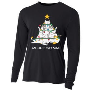 Merry Catmas Merry Christmas Funny Christmas Light Cooling Performance Long Sleeve Crew