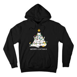 Merry Catmas Merry Christmas Funny Christmas Light Tall Hoodie