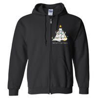 Merry Catmas Merry Christmas Funny Christmas Light Full Zip Hoodie