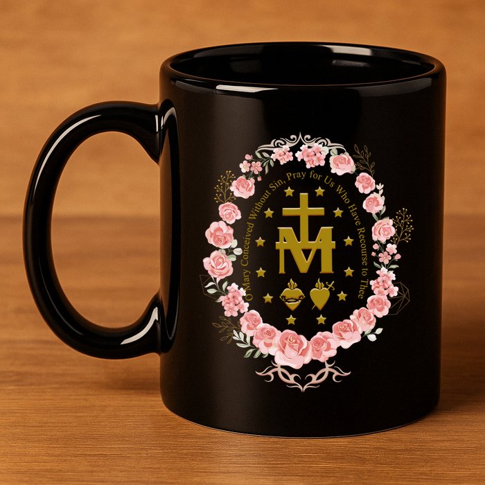 Marian Catholic 11oz C Handle Ceramic Mug