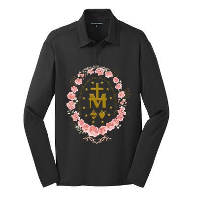 Marian Catholic Silk Touch Performance Long Sleeve Polo