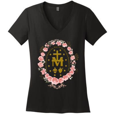 Marian Catholic Women's V-Neck T-Shirt