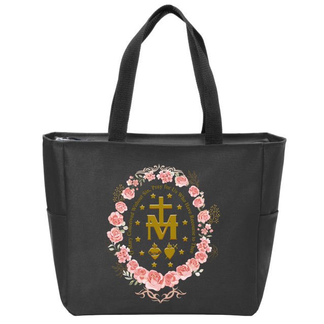 Marian Catholic Zip Tote Bag