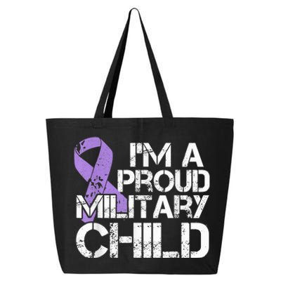 Military Child Month Boys Shirt Purple Up Brat Kid 25L Jumbo Tote