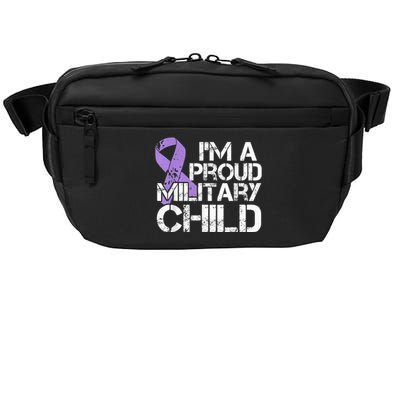 Military Child Month Boys Shirt Purple Up Brat Kid Crossbody Pack