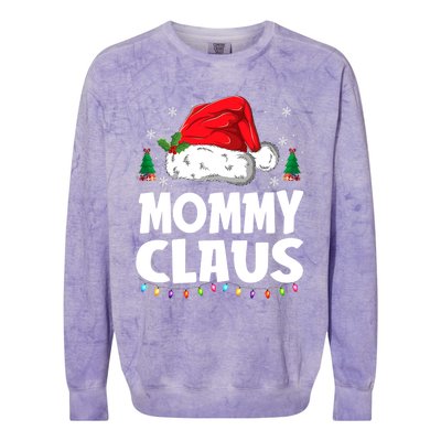 Mommy Claus Matching Group Xmas Family Christmas Pajama Meaningful Gift Colorblast Crewneck Sweatshirt