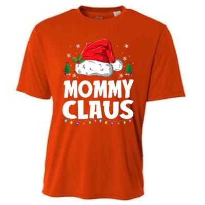 Mommy Claus Matching Group Xmas Family Christmas Pajama Meaningful Gift Cooling Performance Crew T-Shirt