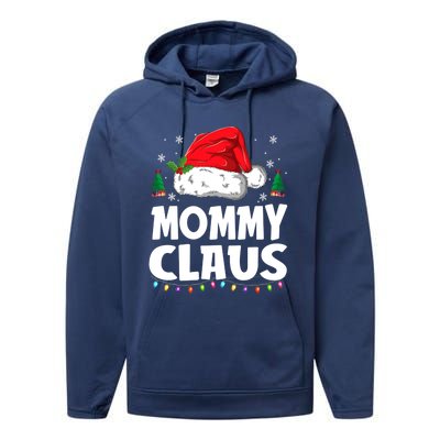 Mommy Claus Matching Group Xmas Family Christmas Pajama Meaningful Gift Performance Fleece Hoodie