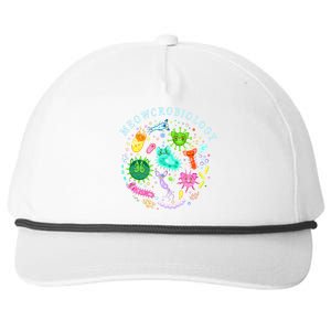 Meowcrobiology Cat Meow Microbiology Science Bacteriology Snapback Five-Panel Rope Hat