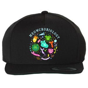 Meowcrobiology Cat Meow Microbiology Science Bacteriology Wool Snapback Cap