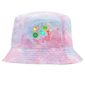 Meowcrobiology Cat Meow Microbiology Science Bacteriology Tie-Dyed Bucket Hat