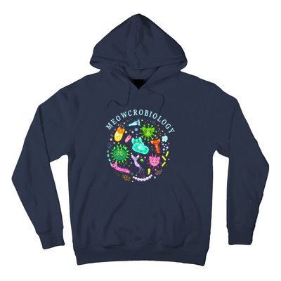 Meowcrobiology Cat Meow Microbiology Science Bacteriology Hoodie