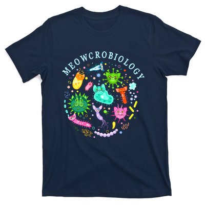 Meowcrobiology Cat Meow Microbiology Science Bacteriology T-Shirt