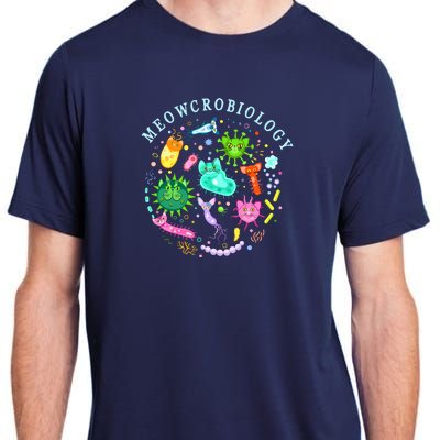 Meowcrobiology Cat Meow Microbiology Science Bacteriology Adult ChromaSoft Performance T-Shirt